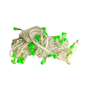 8MM Green 360° LED Toran Light – 12 Meter (36 Feet) – 50 LED Decorative Garland for Mandir, Home & Festival Use