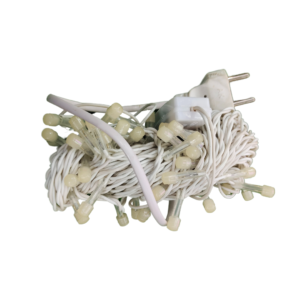 8MM Pure White 360° LED Toran Light – 12 Meter (36 Feet) – 50 LED Decorative Garland for Home, Mandir & Festive Decor
