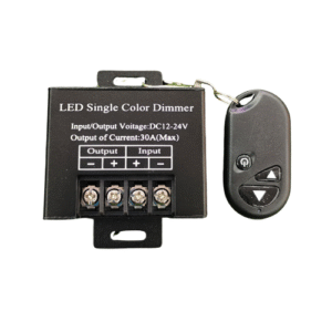 30A LED Key Dimmer – DC 12V-24V Button Control Dimmer for Single Color LED Strip Lights
