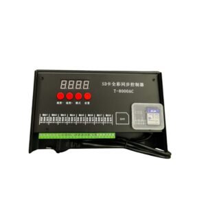 T-8000AC LED Pixel Controller – 8-Port SD Card Programmable Controller for Addressable RGB Lights (AC Power Input)