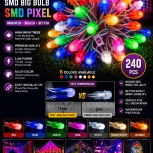 12V 11mm SMD Pixel LED Lights | Waterproof Big Bulb RGB Pixels